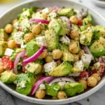 Homemade Chickpea Feta Avocado Salad
