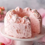Beautiful Pink Angel Food Cake