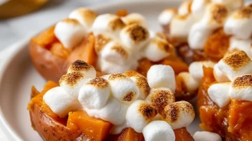 Marshmallow Crock Pot Sweet Potatoes