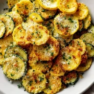 Roasted Summer Squash with Parmesan Garnished