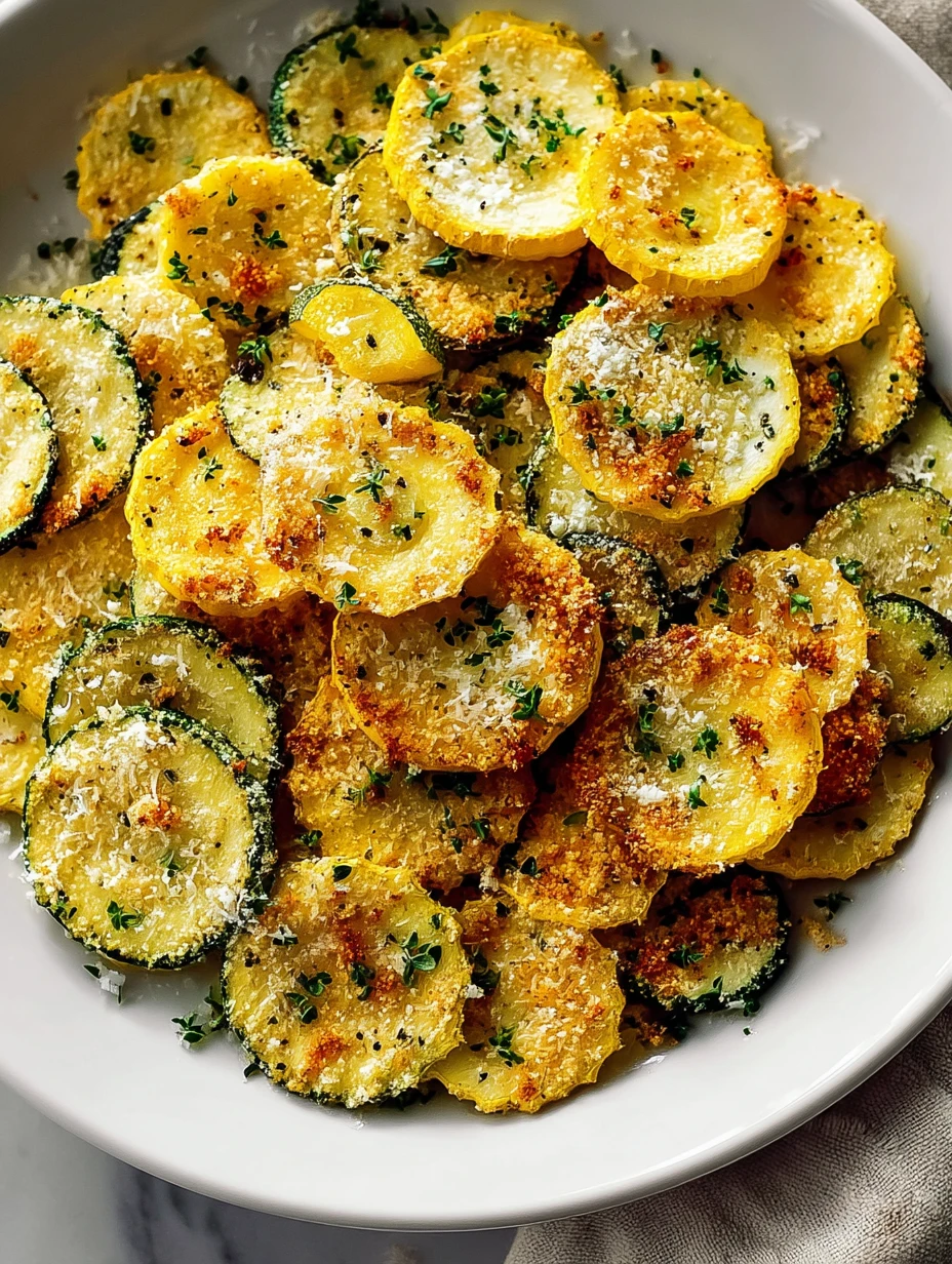 Roasted Summer Squash with Parmesan Garnished