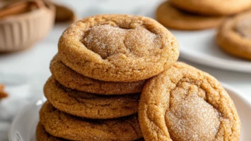 Brown Butter Pumpkin Snickerdoodle Cookies