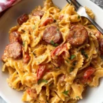 One Pot Creamy Cajun Sausage Pasta