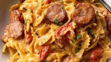 One Pot Creamy Cajun Sausage Pasta