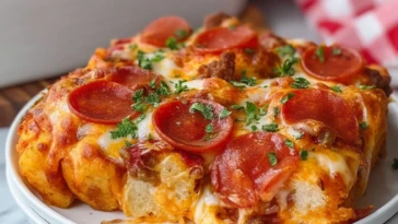 Bubble Up Biscuit Pizza Casserole