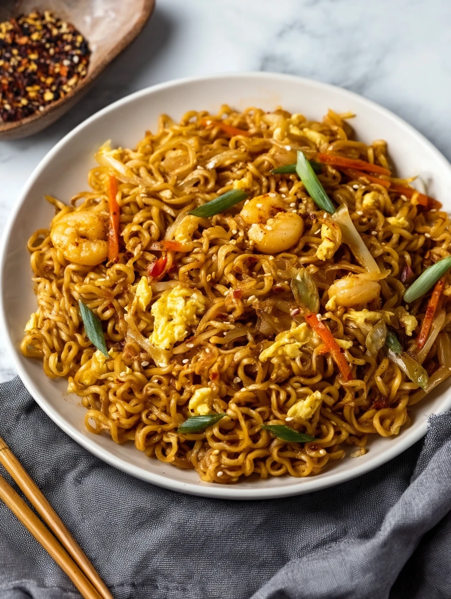 Sweet & Spicy Ramen Noodle Stir Fry