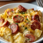 Kielbasa Sausage Cheesy Potato Casserole