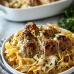 Swedish Meatball Noodle Bake