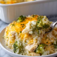 Cheesy Broccoli Chicken and Rice Casserole