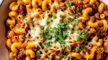 One Pot Chili Mac and Cheese