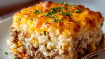 Ground Beef and Rice Casserole