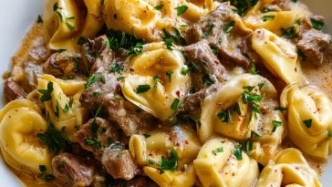 Creamy Cheesesteak Tortellini