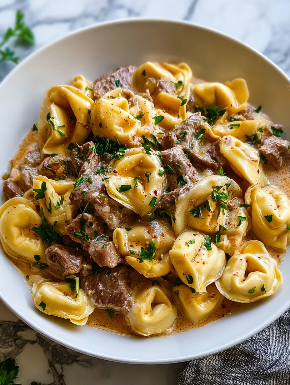 Creamy Cheesesteak Tortellini