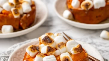 Crockpot Sweet Potatoes with Marshmallows
