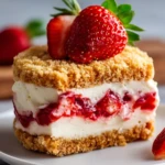 Crispy Strawberry Cheesecake Sandwich