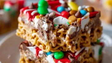 Elf Spaghetti Cookie Bars