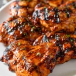 Grilled BBQ Boneless Chicken Thighs