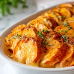 Garlic Scalloped Sweet Potatoes