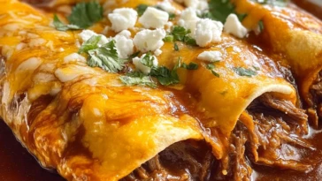 Irresistible Shredded Beef Enchiladas