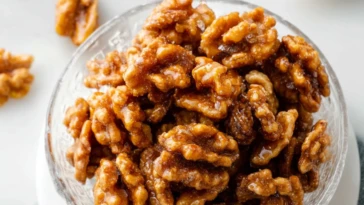 Quick Toffee Candied Walnuts