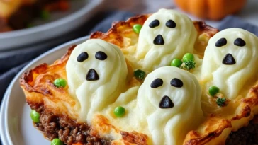 Spooky Ghost Shepherds Pie
