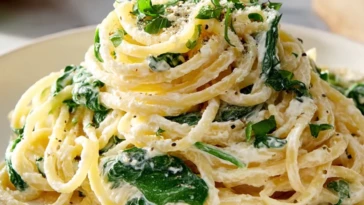 Lemon Ricotta Pasta with Spinach