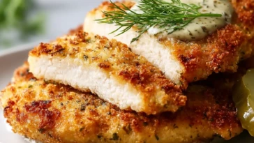 Crispy Dill Pickle Parmesan Chicken