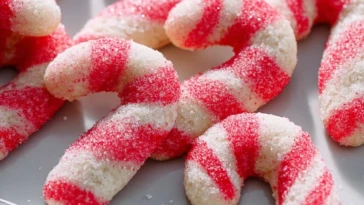 Crispy Candy Cane Cookies