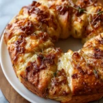 Caramelized Onion & Gruyère Stuffed Bread Wreath