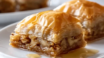 Apple Pie Baklava with Maple Syrup