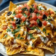 Creamy Crockpot Chicken Nachos