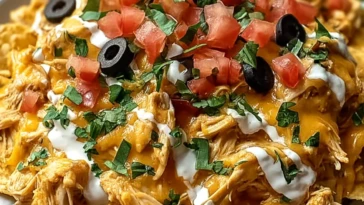 Creamy Crockpot Chicken Nachos