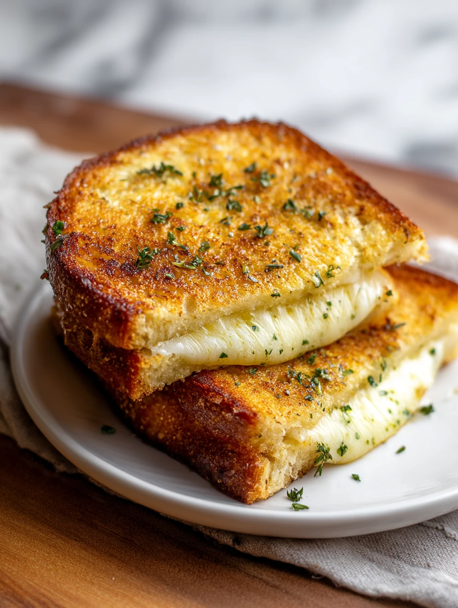 Garlic Bread Grilled Cheese