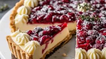 Cranberry White Chocolate Tart