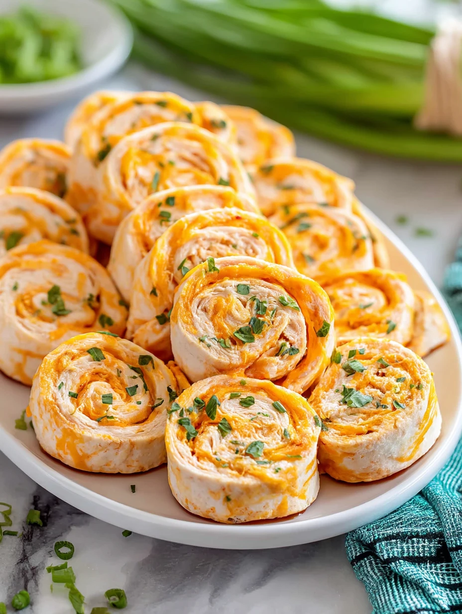 Easy Buffalo Chicken Pinwheels