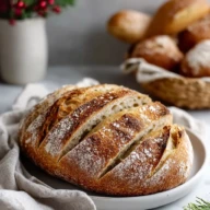 Festive Eggnog Sourdough Bread