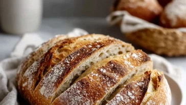 Festive Eggnog Sourdough Bread
