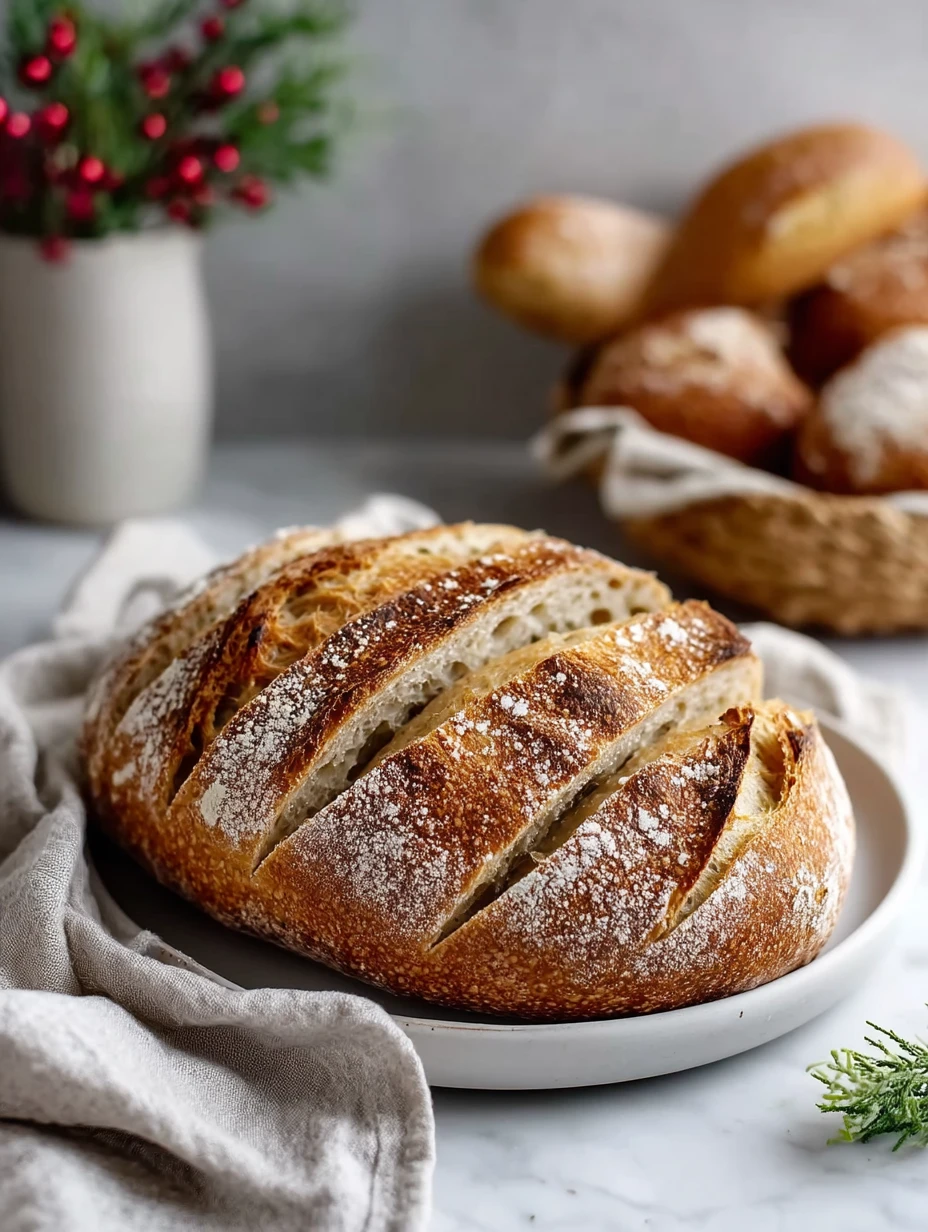 Festive Eggnog Sourdough Bread