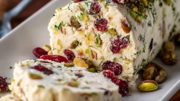 Cranberry Pistachio Cheese Log