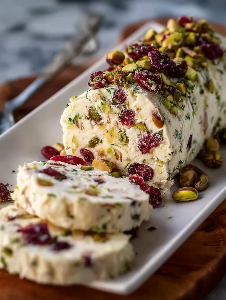 Cranberry Pistachio Cheese Log