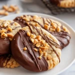 Chocolate Dipped Toffee Cookies