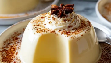 Creamy Eggnog Panna Cotta