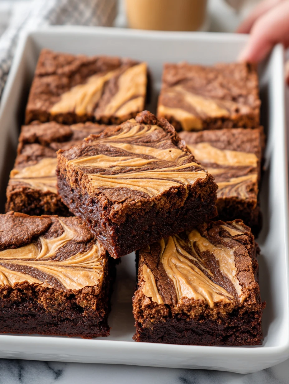 Peanut Butter Swirl Brownies
