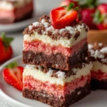 Strawberry Crunch Brownie Bars