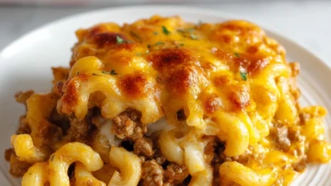 Cheesy Beef and Macaroni Casserole