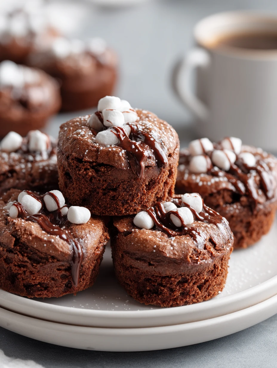 Hot Cocoa Brownie Bites