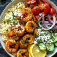 Easy Mediterranean Shrimp Bowls