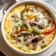 Philly Cheesesteak Soup