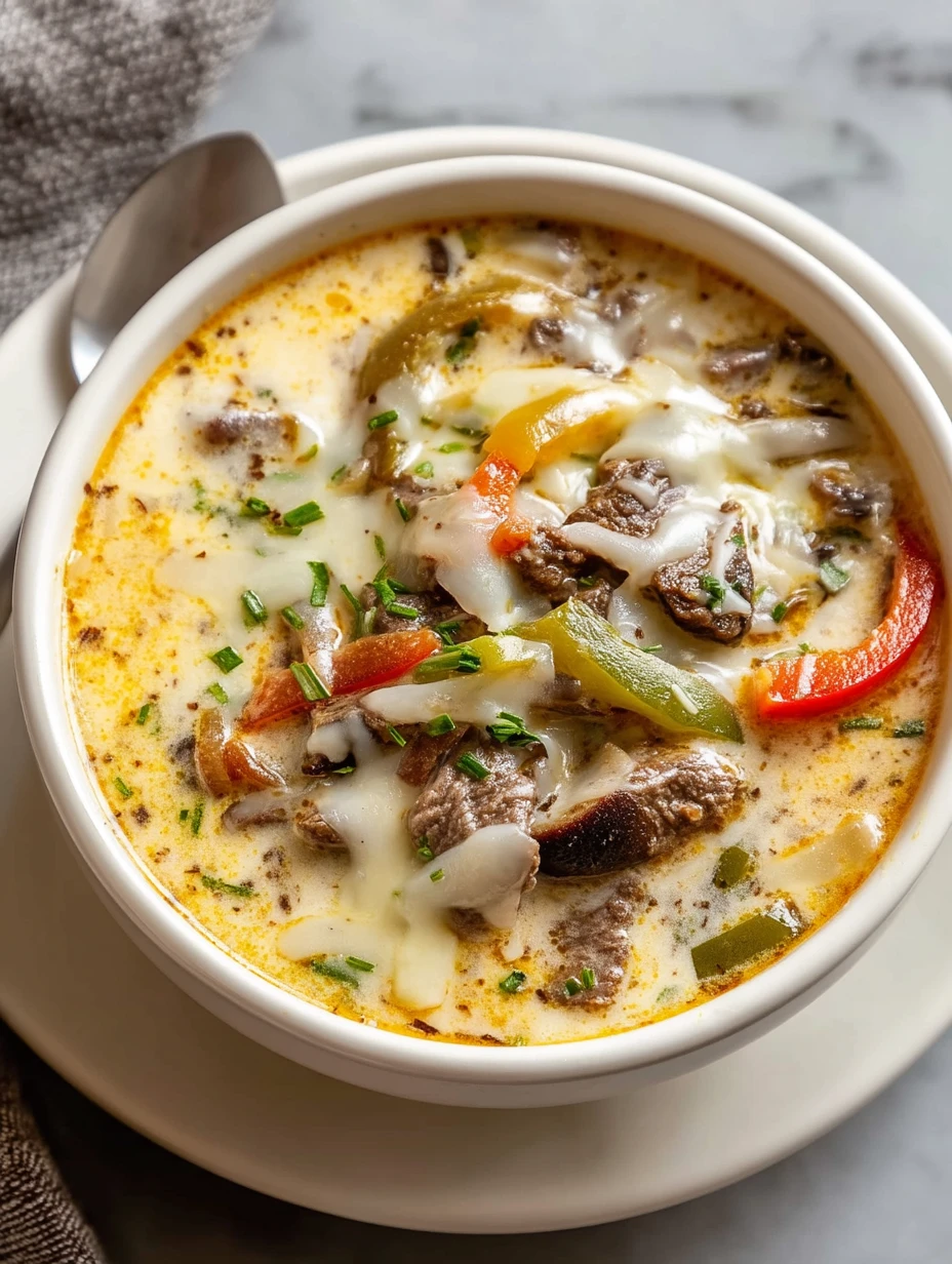 Philly Cheesesteak Soup
