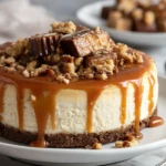 Snickers Cheesecake with Salted Caramel